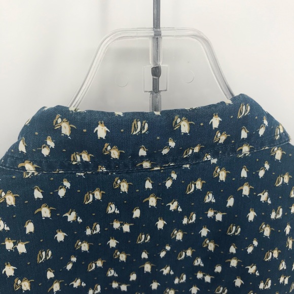 Penguins Big Train Button Up Long Sleeve Men’s M - Picture 7 of 7